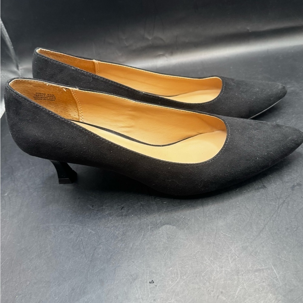 Crown & Ivy Fossil Black 2” Heels Women’s Size 9.5 Slip On Dress Casual Work